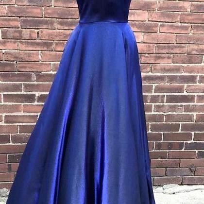 Royal Blue Prom Dresses 2019,a Line Evening Party..