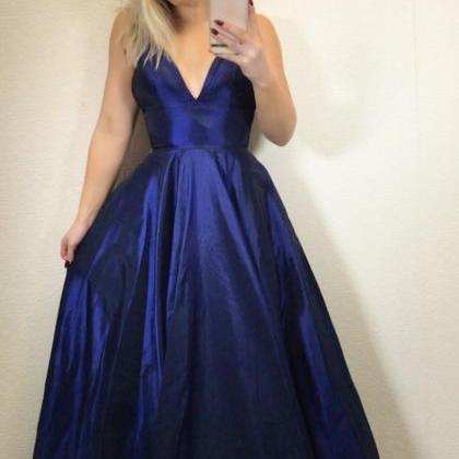 Royal Blue Prom Dresses 2019,a Line Evening Party..