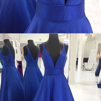 Blue Prom Dress, Long Evening Dress,elegant Formal..