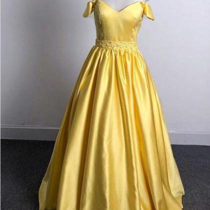 Yellow Girls Senior Prom Dresses Lo..