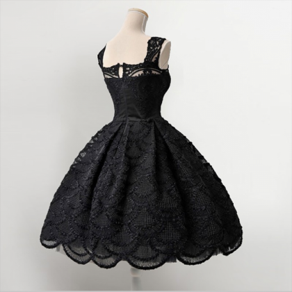 Black Lace Homecoming Dress, Black Homecoming..