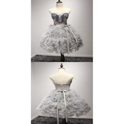 Homecoming Dresses Ball Gown, Grey Homecoming..