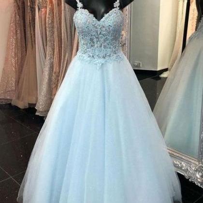 Sweetheart White Tulle Lace Long Formal Dress..
