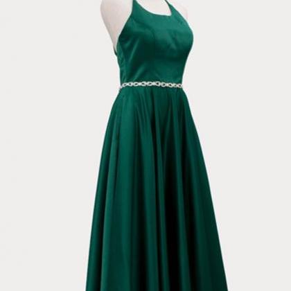 Sexy Green Deep V Neck Chiffon Party Dress,A Line Backless Prom Evening Gown cc2908