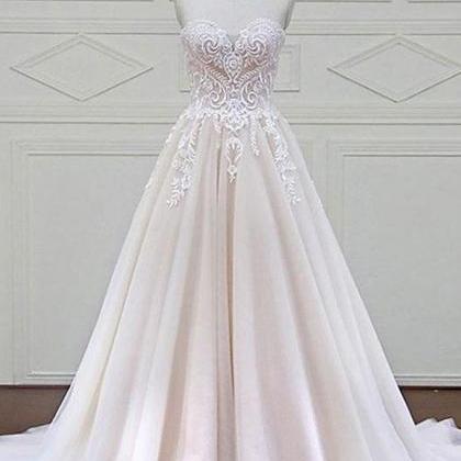 Ivory Tulle Sweetheart A Line Long Formal Prom..