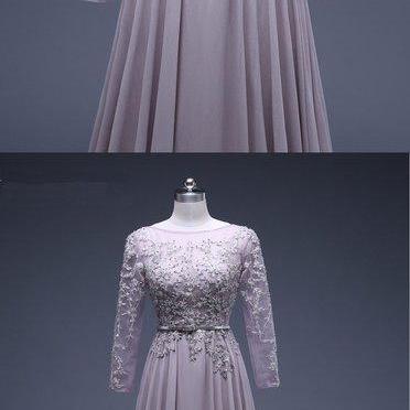 Light Purple Tulle A Line Lace Formal Prom Dress,..