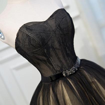 Black Lace Tulle Simple Homecoming Dresses Pretty..