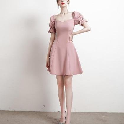 Soft Vintage Short Homecoming Dresses Simple Style..