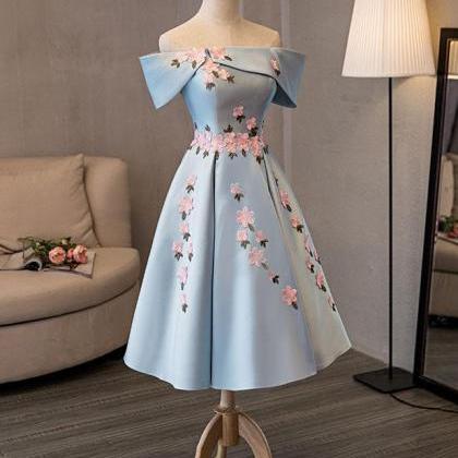 Blue Cute Short Prom Dress,blue Homecoming Dress