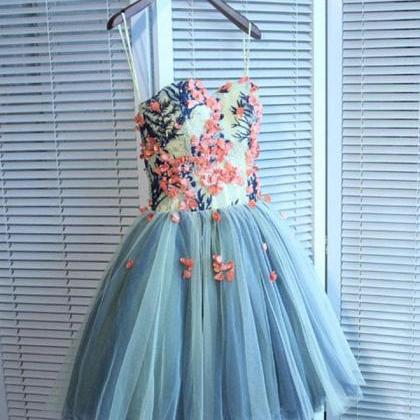 Purple Tulle A-Line Sweetheart Neck Short Prom Homecoming Dress main image 0