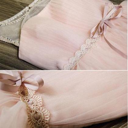 Cute A Line Pink Tulle Short Prom Dress,homecoming..
