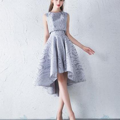 Unique Gray Lace Two Pieces Prom Dress,red Black..