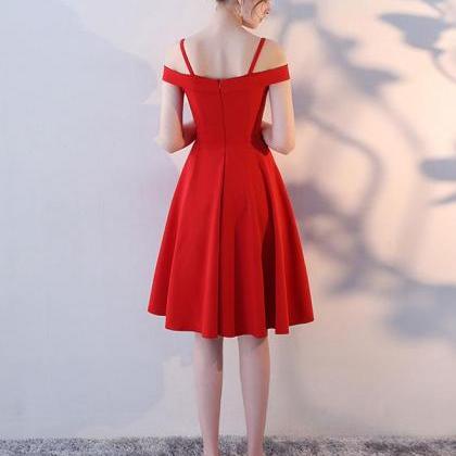 Short Mini A-Line One Shoulder Sleeveless Prom Dress Homecoming Dresses main image 1