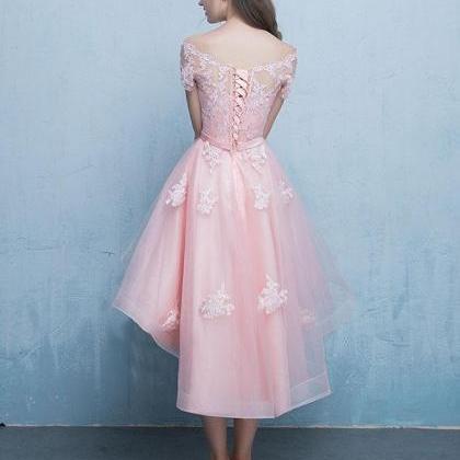 Cute Lace Tulle Short Prom Dress,lace Evening..