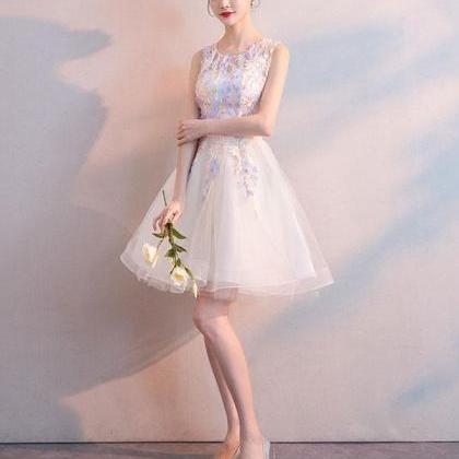 Cute lace short prom dress homecoming dress c3189 main image 1