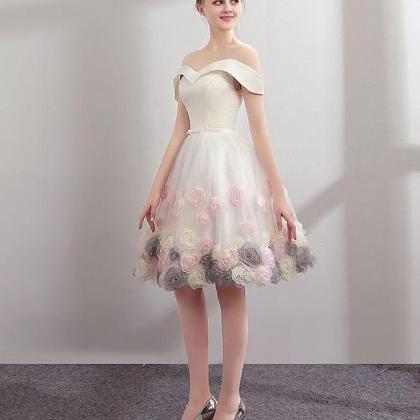 Cute Sweetheart Tulle Short Prom Dress,tulle..
