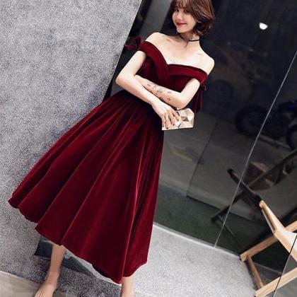 Burgundy Short Prom Dress,burgundy Evening Dress
