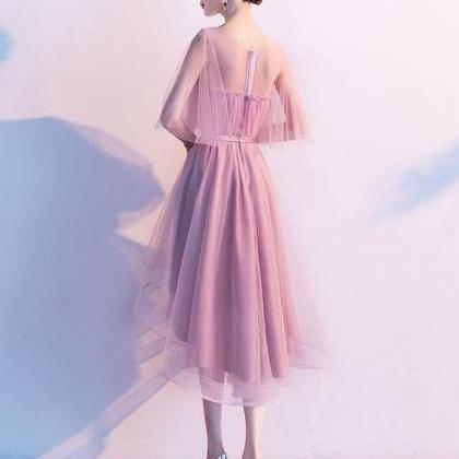 Pink Tulle Sequin Short Prom Dress Pink Homecoming Dress  PD238