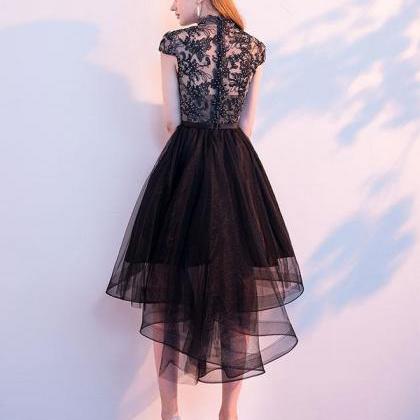 Cute Black Tulle Short Prom Dress,black Homecoming..