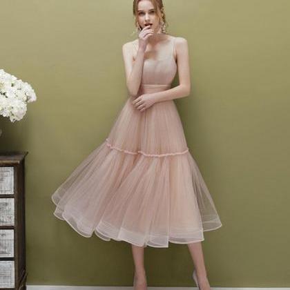 Cute Green Tulle Short Prom Dress Simple Tulle..