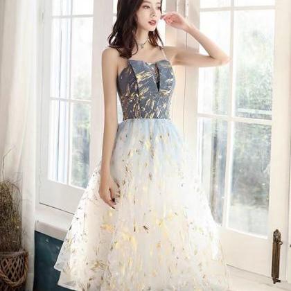 Blue Tulle Lace Short Prom Dress Blue Tulle..