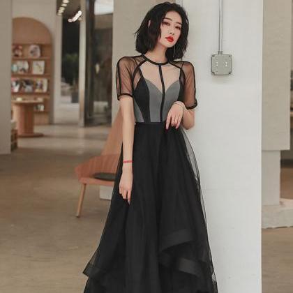 Black Tulle Short Prom Dress Black Tulle Formal..