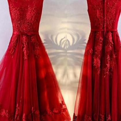 Red Short Party Dresses, Red Homecoming Dresses,..