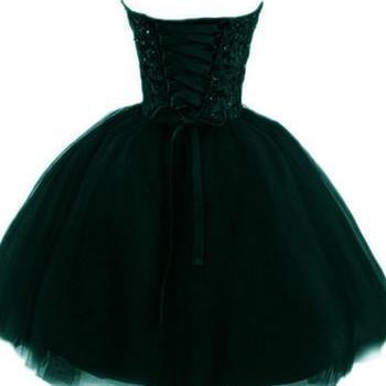 Dark Green Sweetheart Homecoming Dresses, Cute..