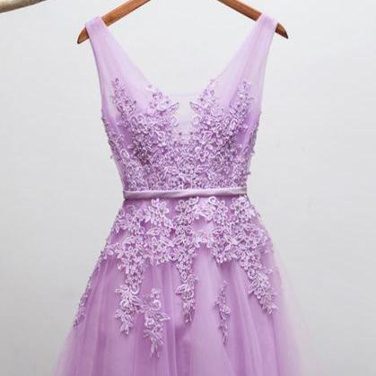 Cute Tulle And Lace Applique Homecoming Dresses,..