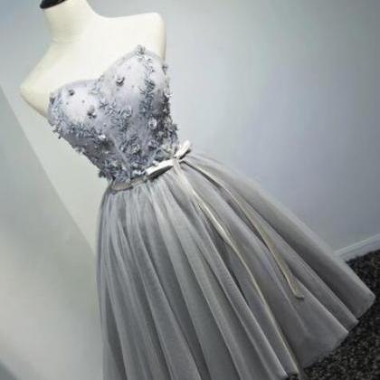 Lovely Tulle Short Grey Tulle ?lace Up Short..