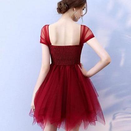 Lovely Tulle Short Party Dresses, Cute Mini..