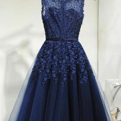High Quality Tulle Knee Length Party Dress, Cute..