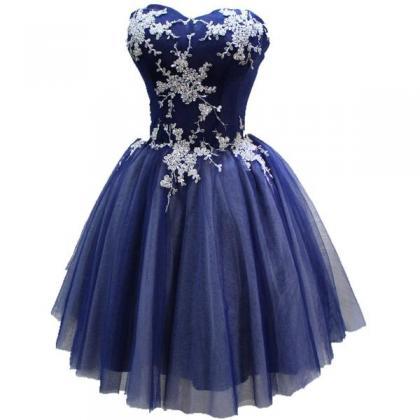 Blue Sweetheart With Applique Ball Homecoming..