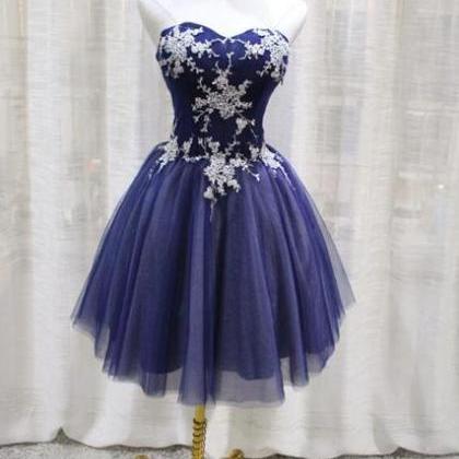 Blue Sweetheart With Applique Ball Homecoming..
