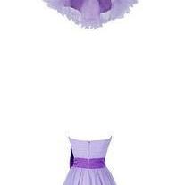Lavender High Low Tulle Party Dress, Pretty Formal..