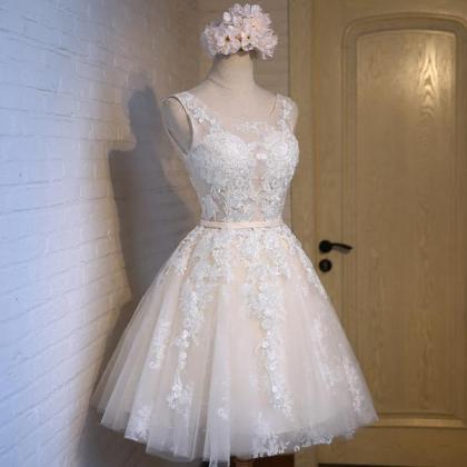 Lovely Tulle Cute Homecoming Dress, Navy Blue..