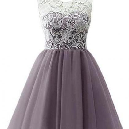 Cute Tulle And Lace Homecoming Dresses, Lovely..