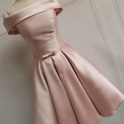 Pink Off Shoulder Homecoming Dresses , Charming..