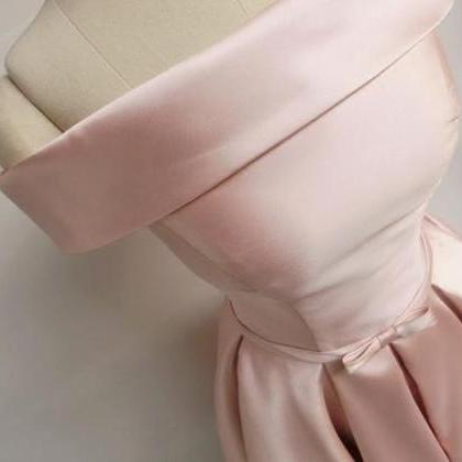 Pink Off Shoulder Homecoming Dresses , Charming..