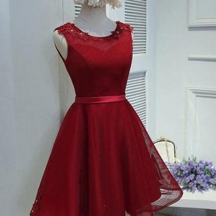 Lovely Round Neckline Tulle Short Cute Party..