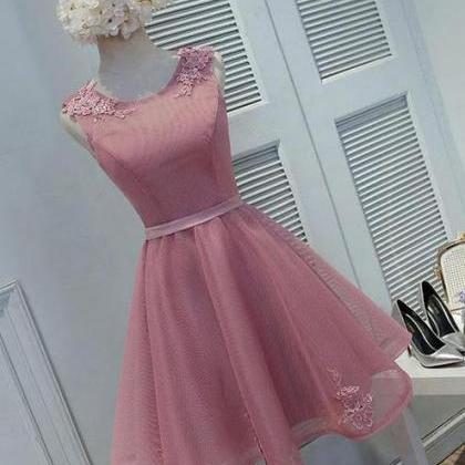 Lovely Round Neckline Tulle Short Cute Party..