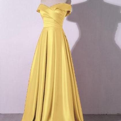 Beautiful Satin Long Party Dress , A-line Prom..