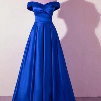 Beautiful Satin Long Party Dress , A-line Prom..