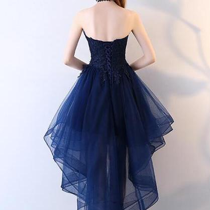 Light Champagne High Low Tulle Layers Homecoming..