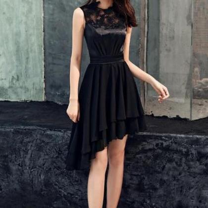 Chic High Low Chiffon And Satin Lace Party Dress,..