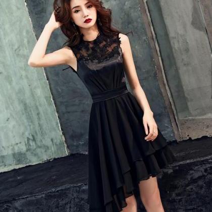 Chic High Low Chiffon And Satin Lace Party Dress,..