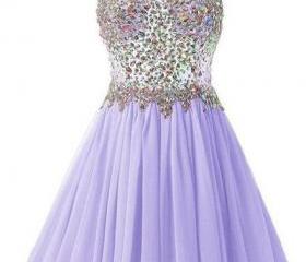 Fresh Light Blue Deep V Cross Strap Chiffon A-line 17th Birthday Homecoming Dress cc4242 main image 1