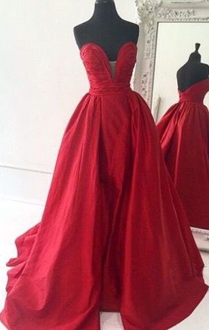 Gorgeous Red Sweetheart Ball Gown Prom Formal Dress Australia,satin Evening Dresses, Formal Dresses,elegant Long Evening Dresses,formal Gowns