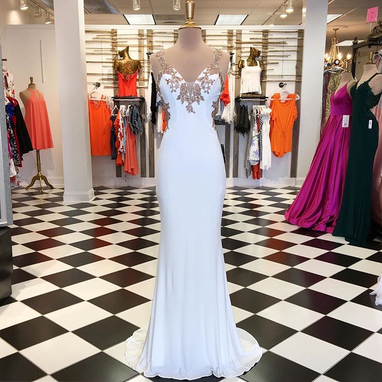 2019 white prom dresses store