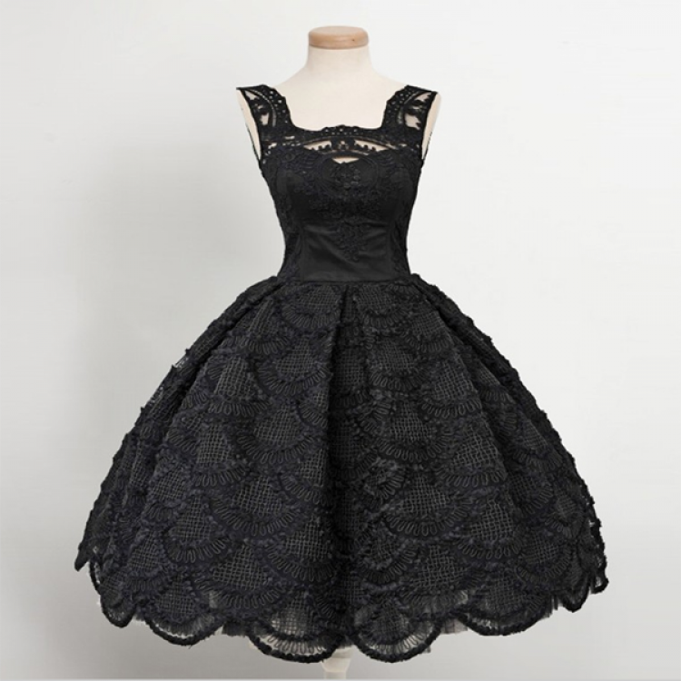 Black Lace Homecoming Dress, Black Homecoming Dress, Homecoming Dress Ball Gown, Lace Homecoming Dress